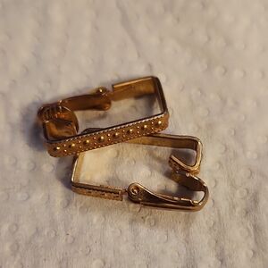 Gold Rectangular Hoop Earrings